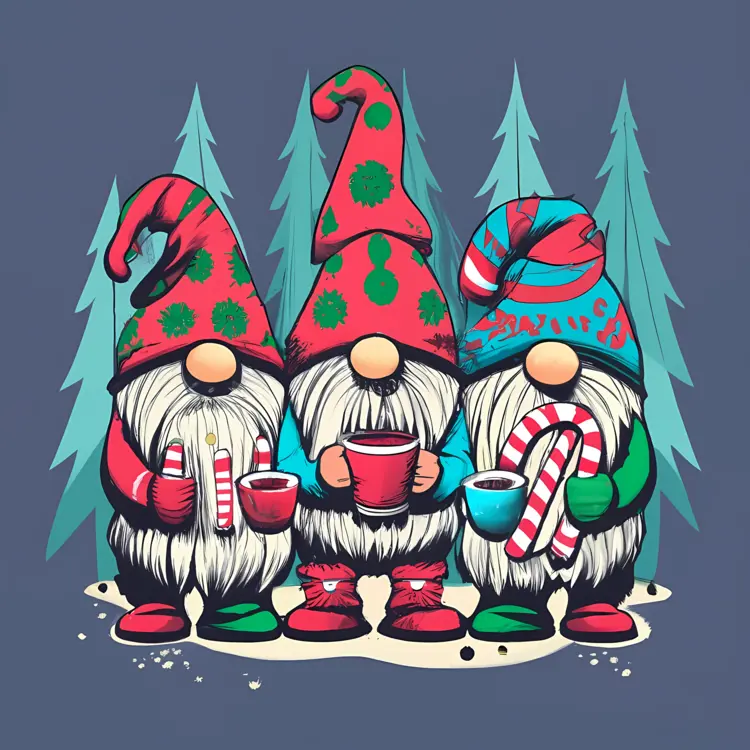 Christmas Gnomes with Candy Canes