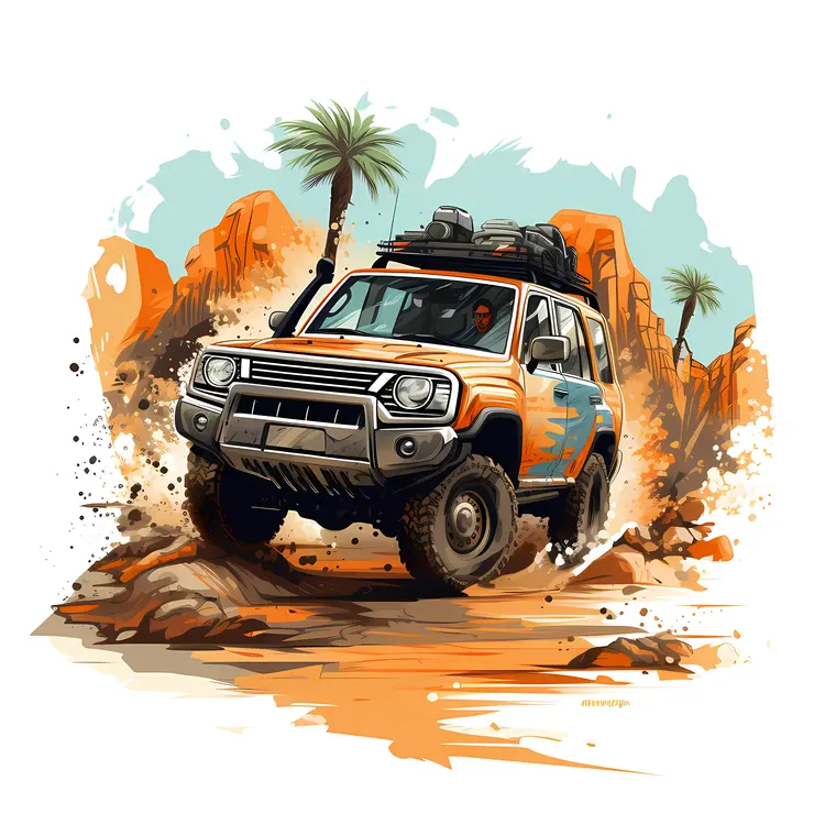 Off-road Vehicle in Desert Adventure
