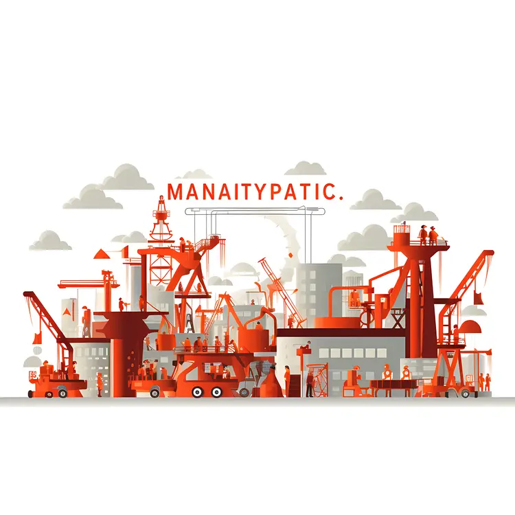 Red Industrial Factory