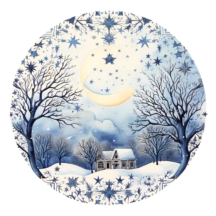 Winter Night with Stars