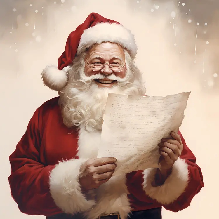 Santa Claus Reading a List