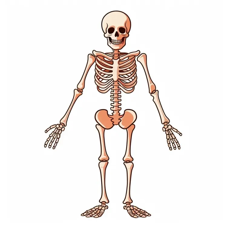 Standing Skeleton Illustration