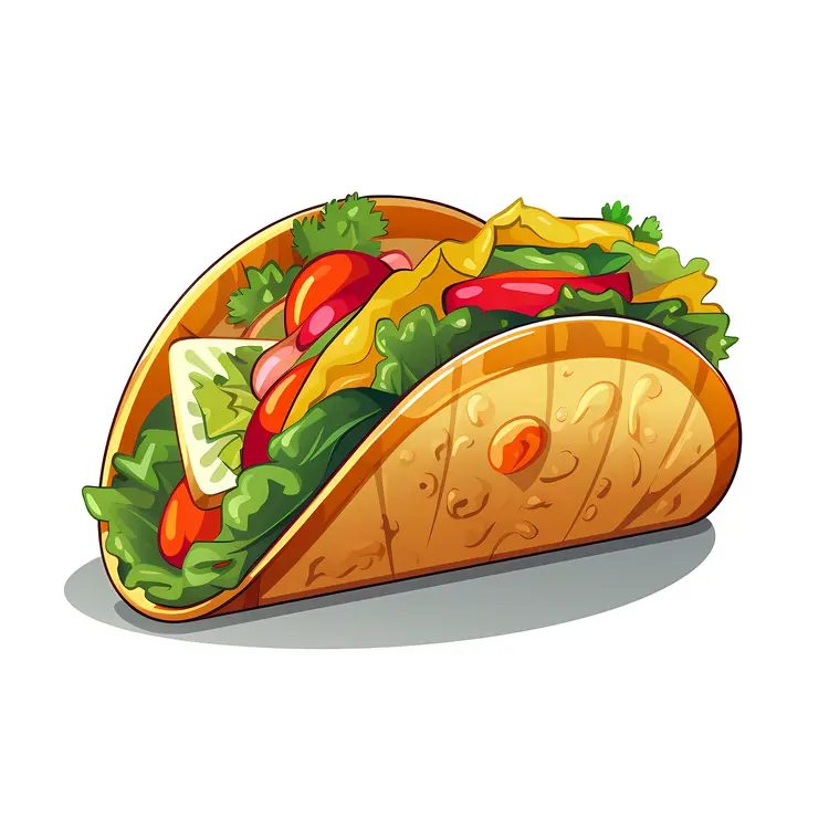 Delicious Taco with Fresh Ingredients
