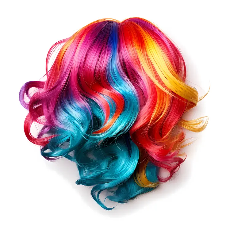 Curly Rainbow Hair