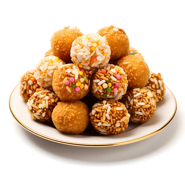 Plate of Laddu Sweets