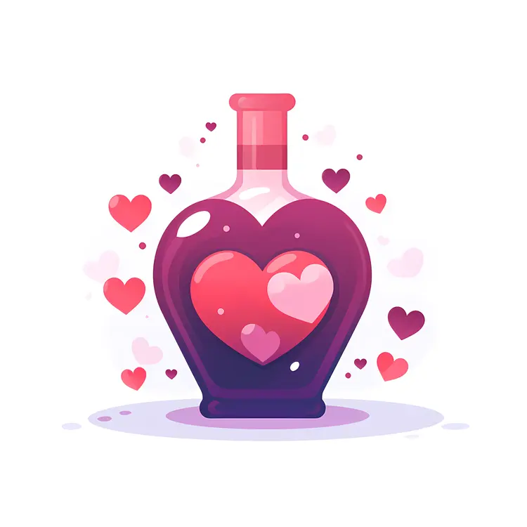 Heart Potion with Red Hearts