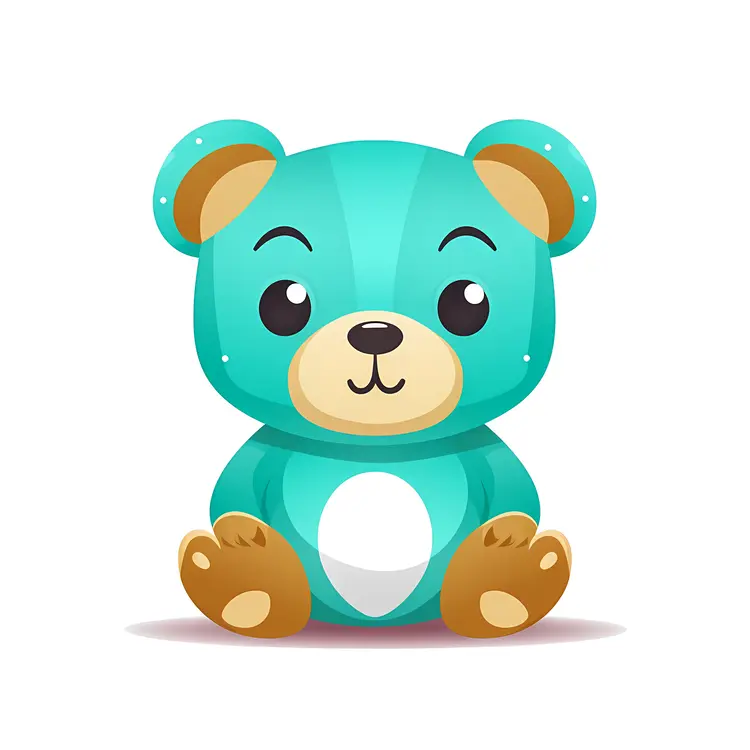 Green Teddy Bear Illustration