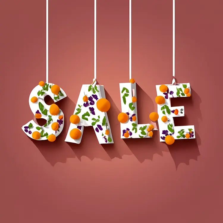 Hanging Decorative Sale Text