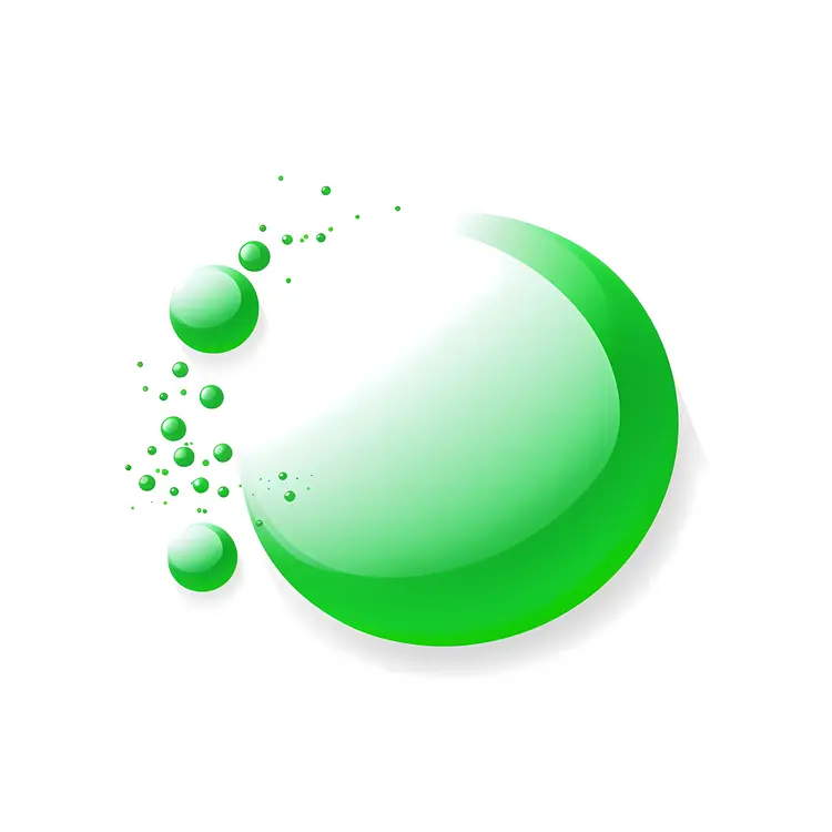 Glossy Green Bubble Illustration