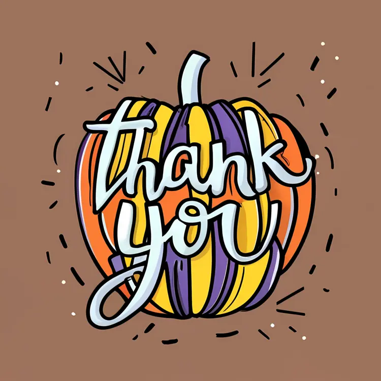 Thank You Pumpkin Illustration