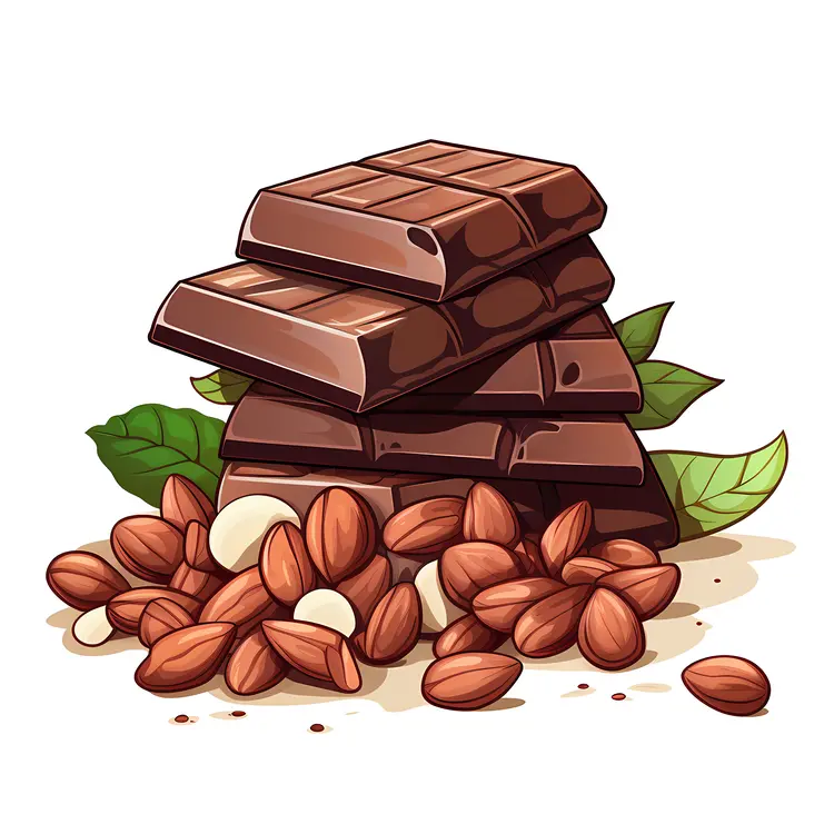 Yummy Chocolate Bars with Almonds
