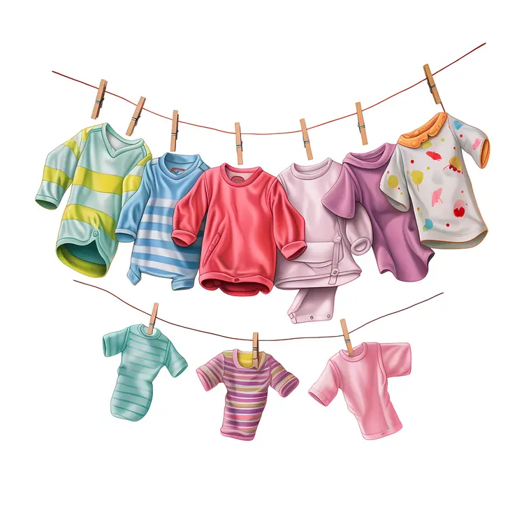 Colorful background of children's clothing and accessories for rainy days