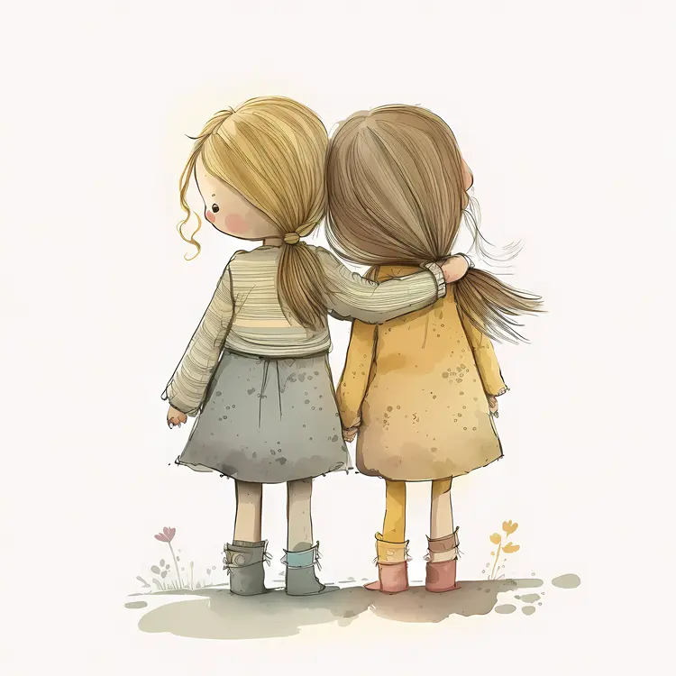 Two Girls Hugging