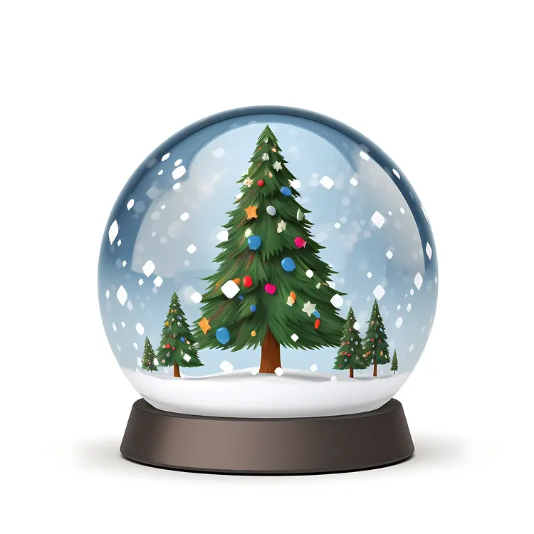 Festive Christmas Tree Snow Globe