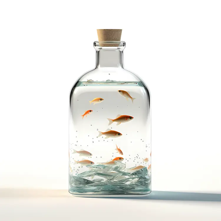 Goldfish in a Glass Bottle