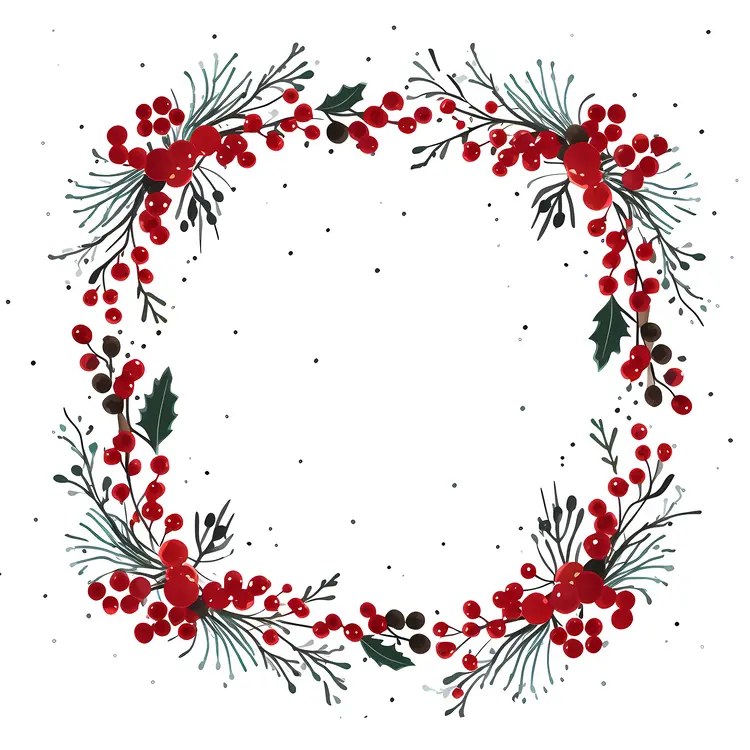 Christmas Berry Frame