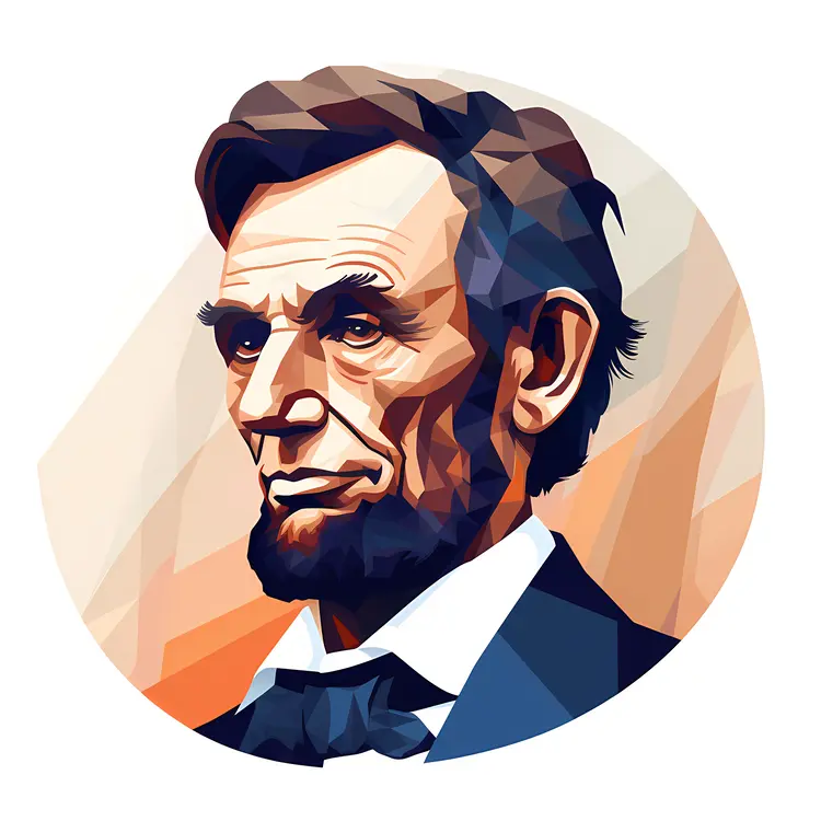 Geometric Portrait of a Man in a Suit