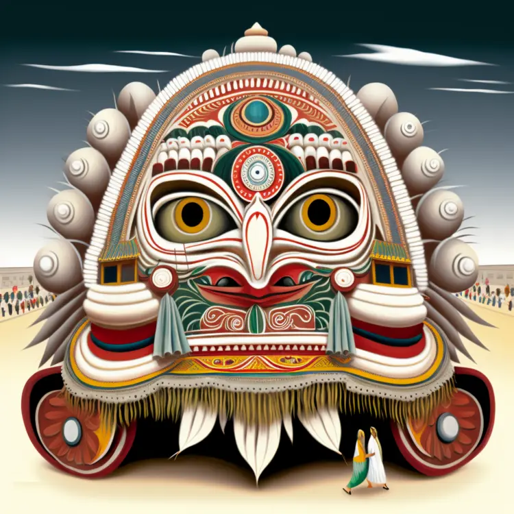 Colorful Traditional Mask in Festival