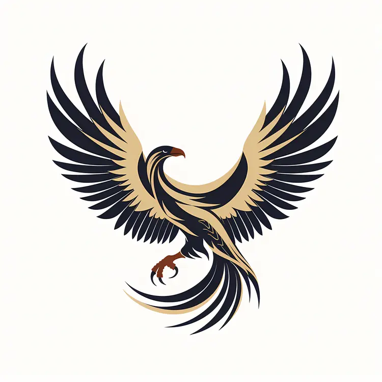 Black Bird with Elegant Wings