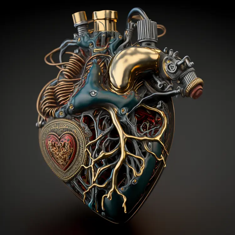 Intricate Steampunk Heart Design
