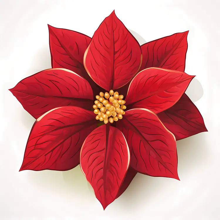 Beautiful Red Poinsettia for Christmas Decoration