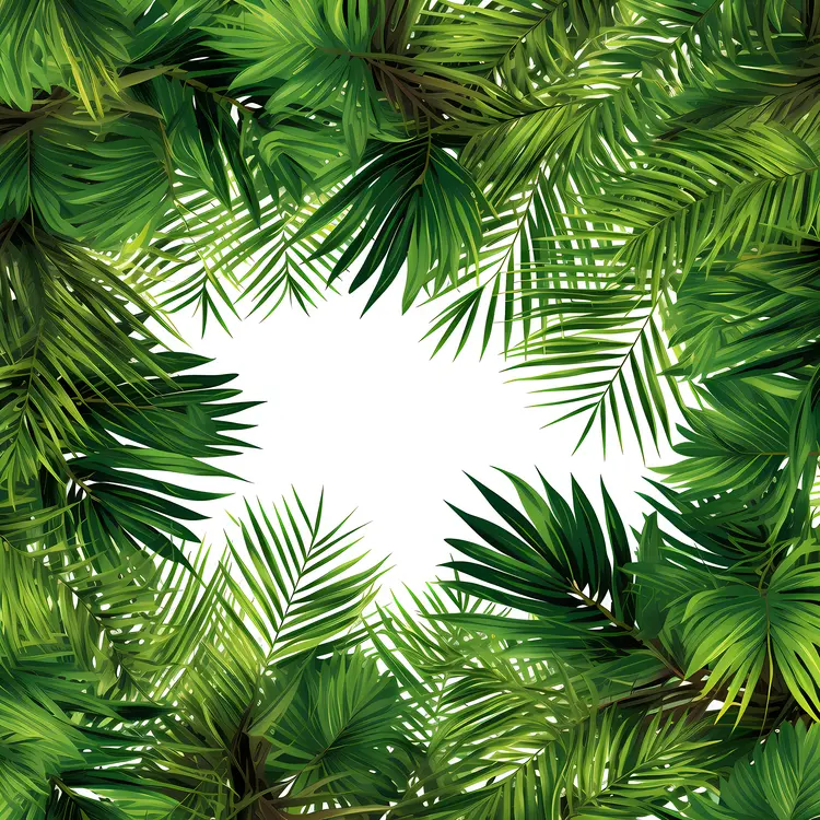 Dense Tropical Leaves Frame