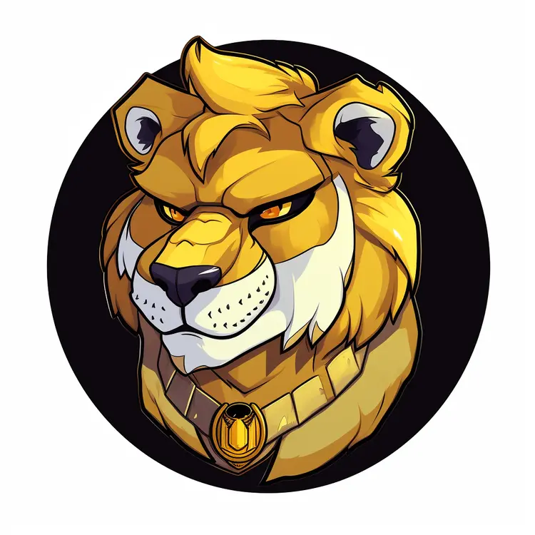 Fierce Cartoon Lion Illustration