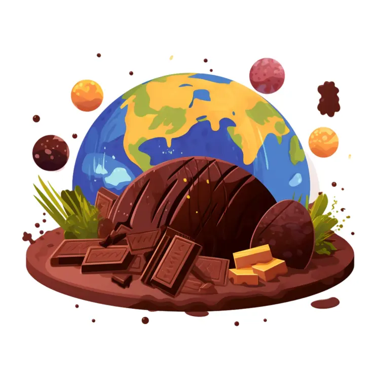 Chocolate with Globe and Pieces