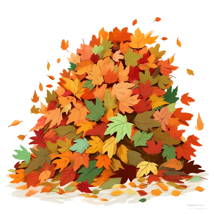 Bright Pile of Autumn Leaves