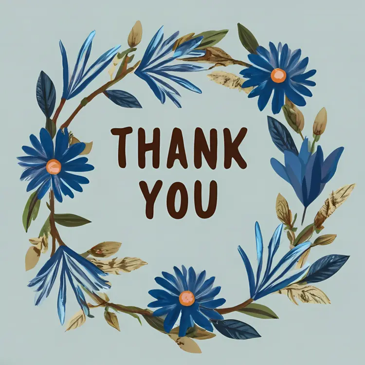 Thank You Floral Wreath