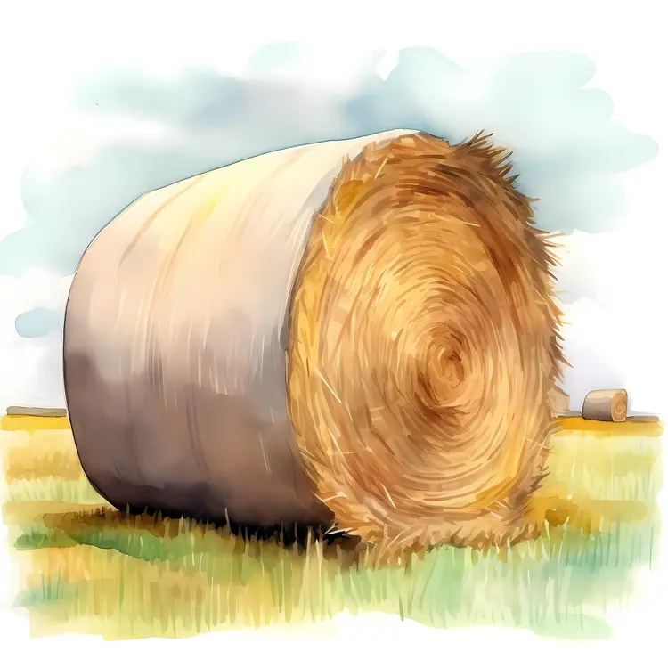 Hay Bale in a Field