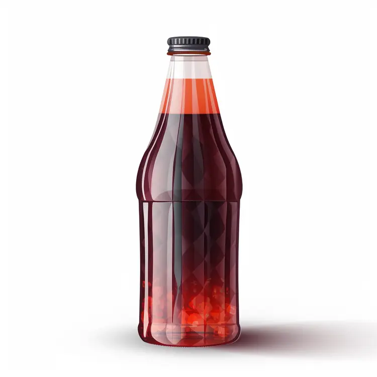 Classic Soda Bottle with Red Label