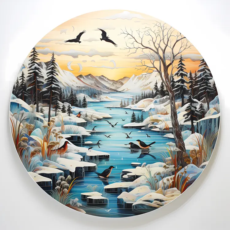 Winter Landscape with River