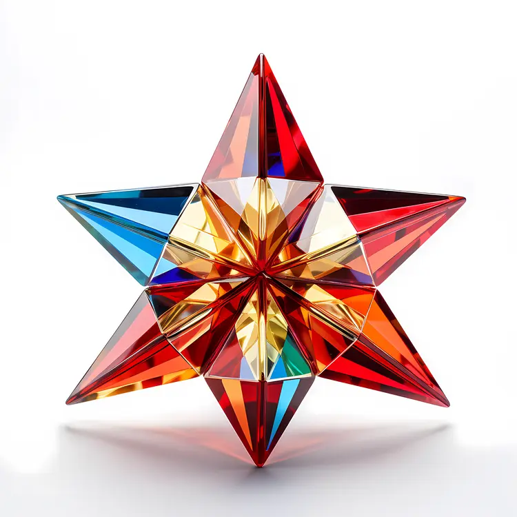 Multicolor Crystal Star Decoration
