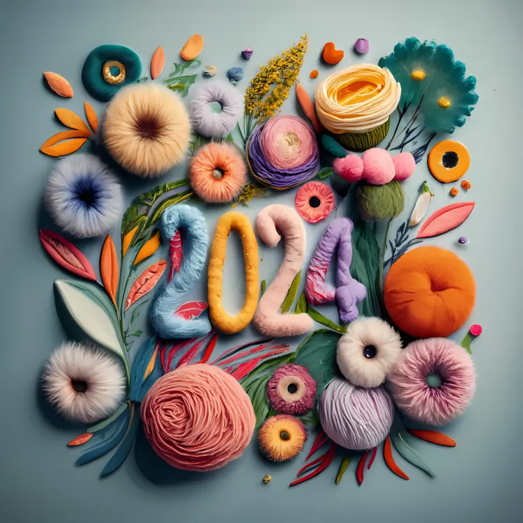 Crafted Yarn and Floral Design with 2024