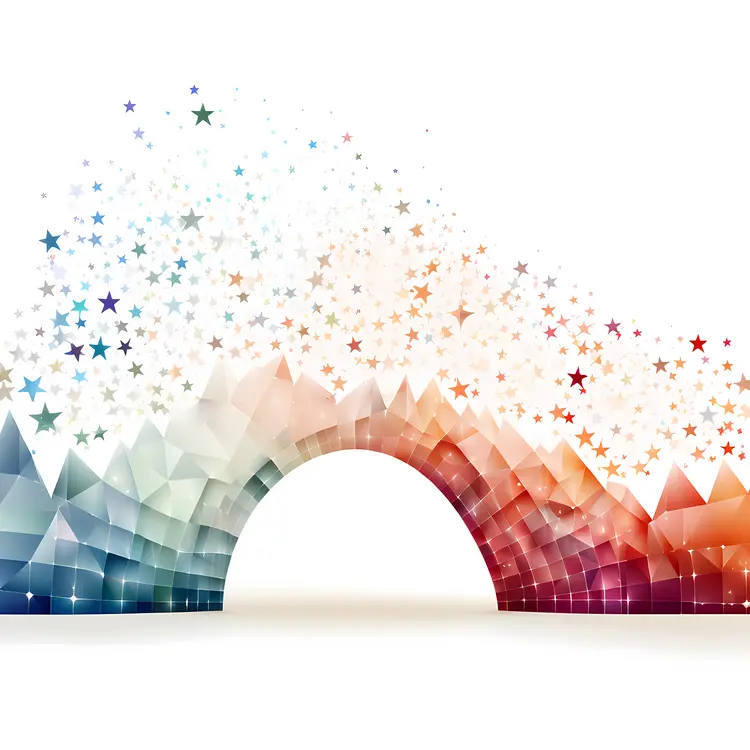 Colorful Arch with Stars