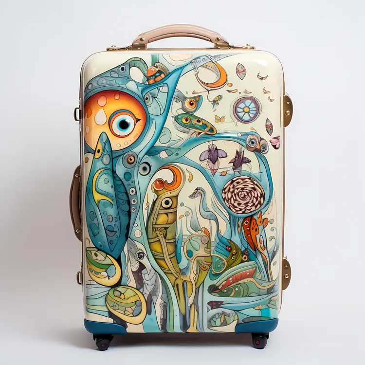 Artistic Doodle Suitcase