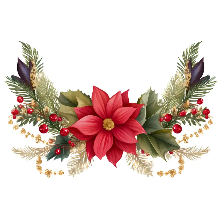 Beautiful Poinsettia Christmas Decoration