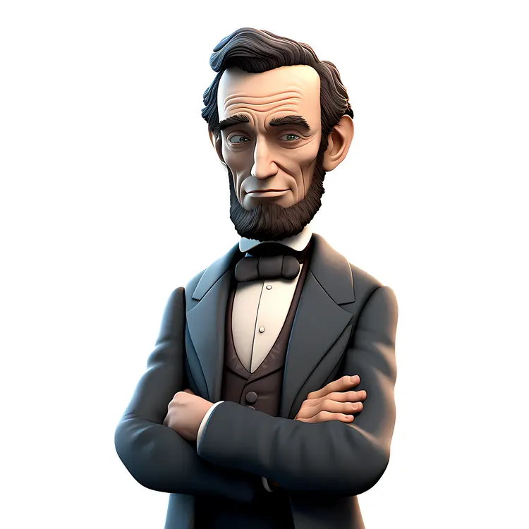 3D Cartoon Character of Historical Figure