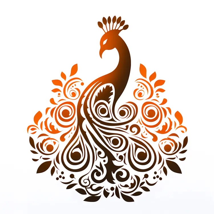 Ornate Peacock Illustration