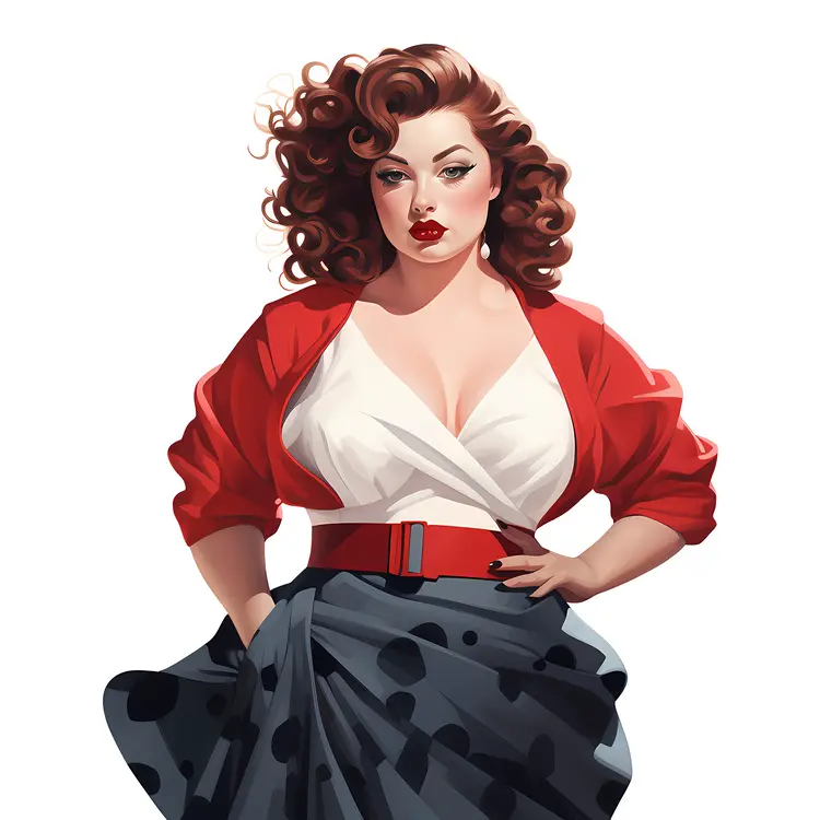 Stylish Woman in Red Jacket
