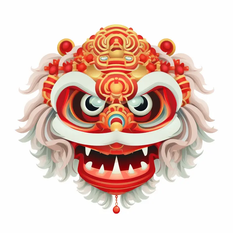 Colorful Traditional Lion Mask