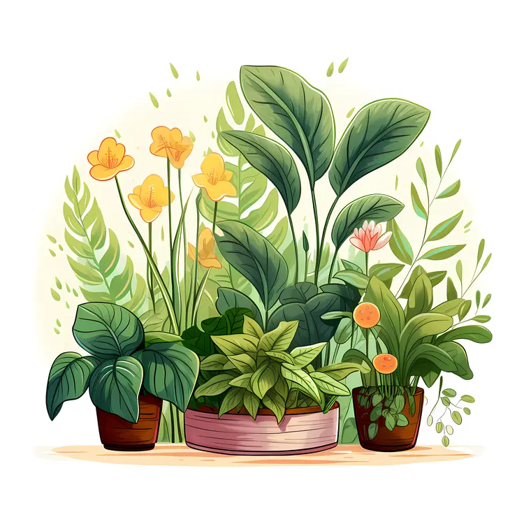 Collection of Potted Plants