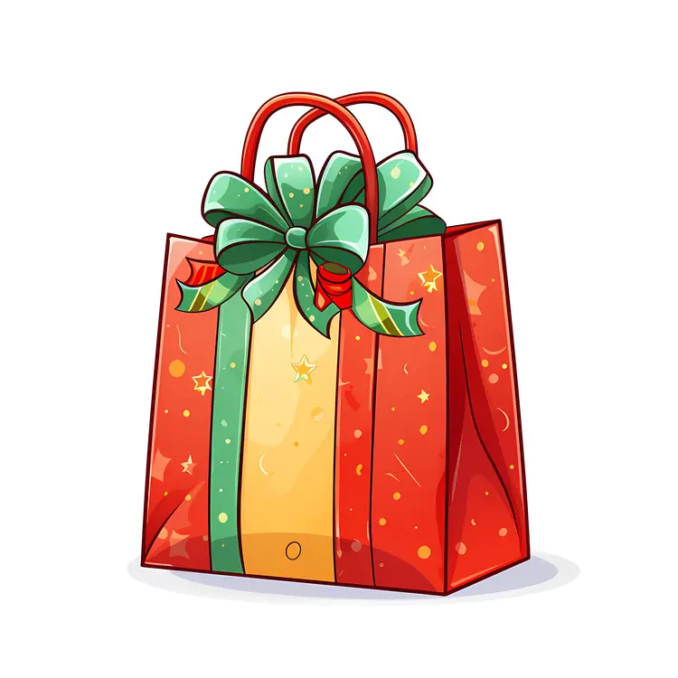 Decorative Christmas Shopping Bag