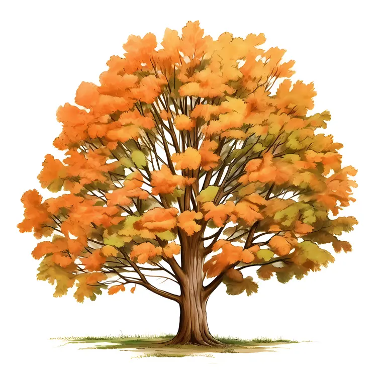 Orange Autumn Tree