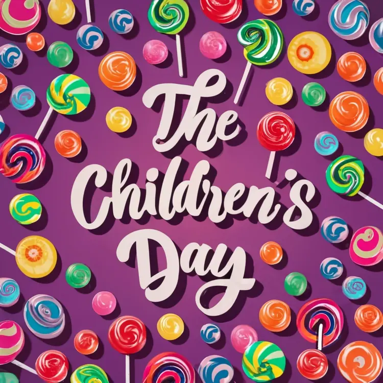 The Children's Day with Colorful Lollipops