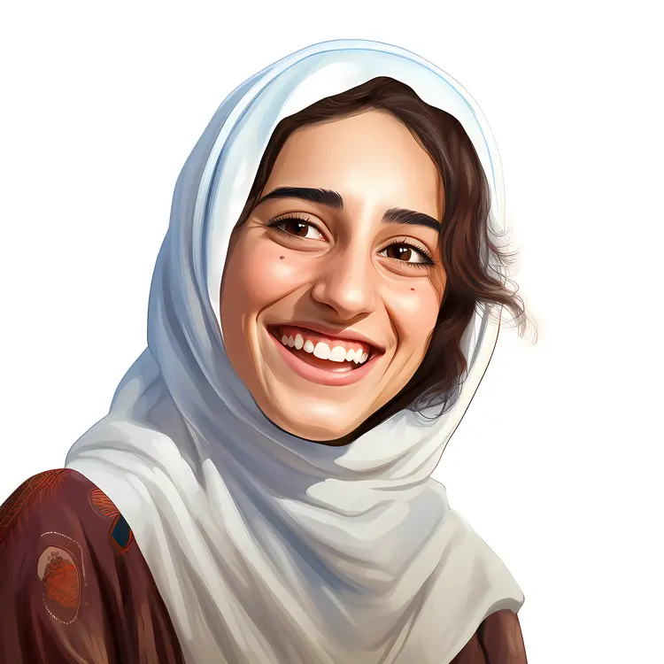 Smiling Woman in Hijab Portrait