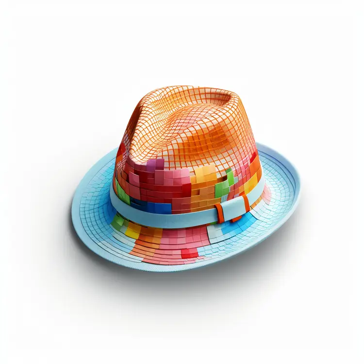 Colorful Hat with Geometric Design