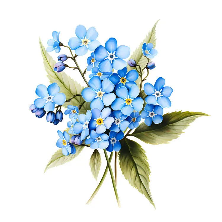 Bouquet of Blue Flowers