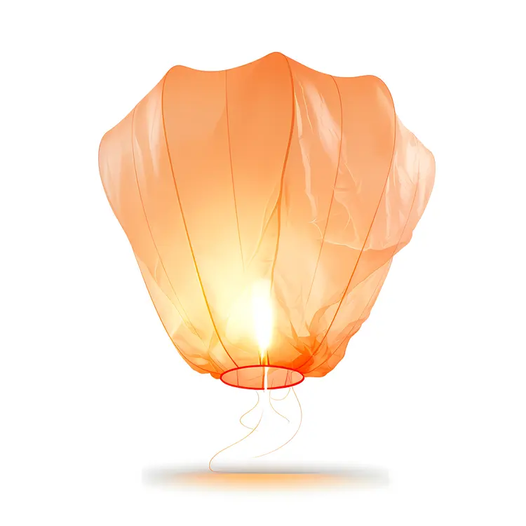 Sky Lantern on White Background